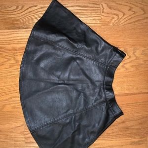 Faux leather skirt